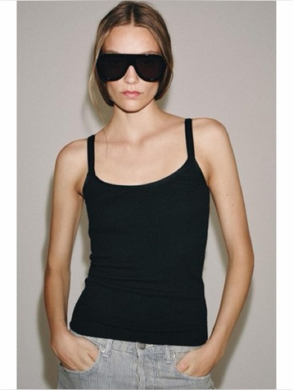 Zara ribbed strap top